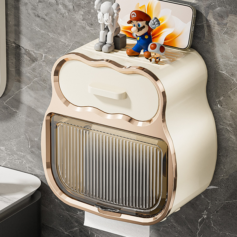 卫生间防水纸巾盒免打孔壁挂厕所抽纸盒卷纸卫生纸置物架厕纸盒