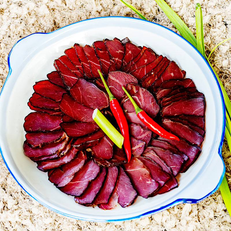 谭爹爹湖南农家柴火烟熏切片腊牛肉100g