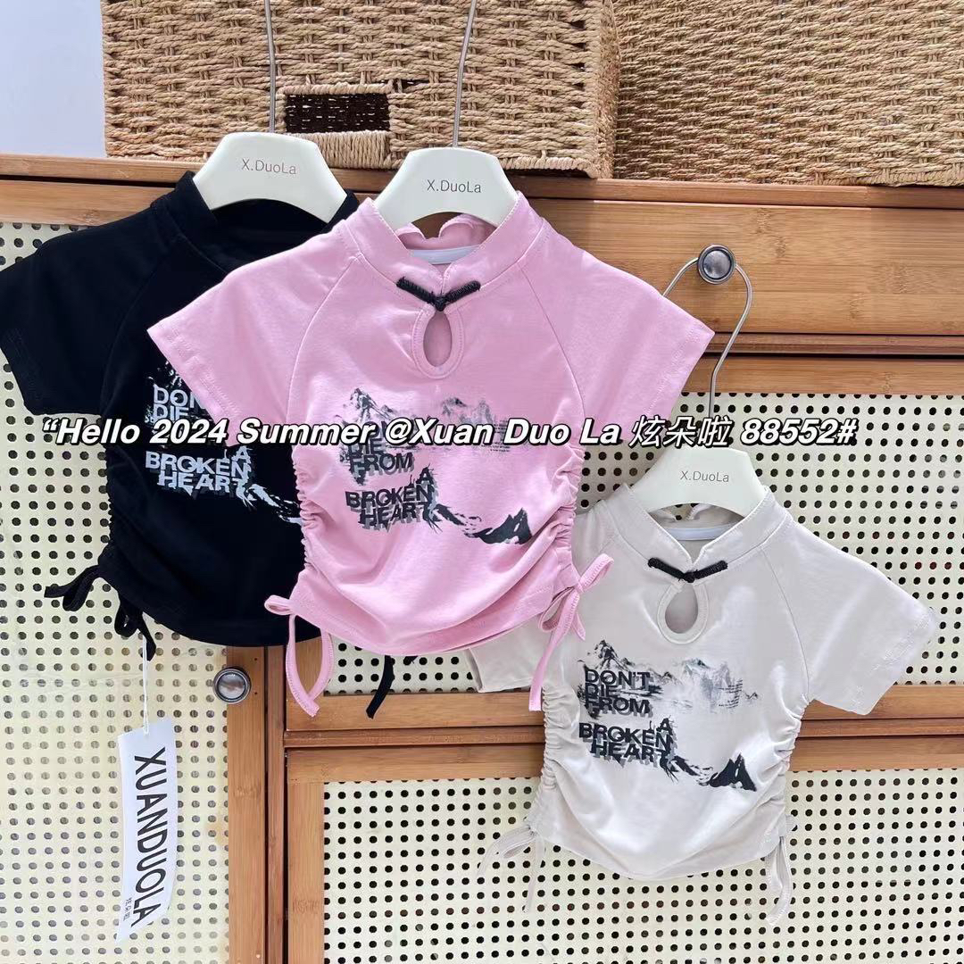 2024年新款透气辣妹小衫（拿编码扣颜色）