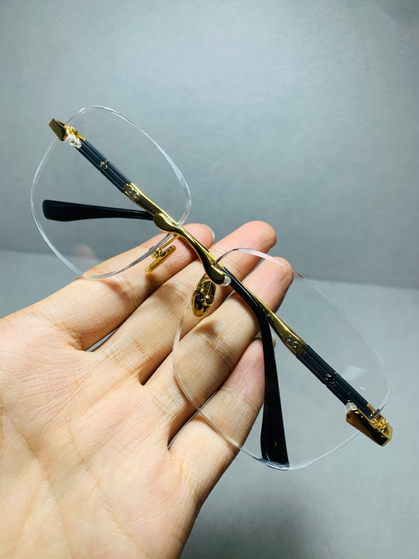 纯天然水晶石眼镜白水晶天然石头护目石头镜男士无框镜片男款新款