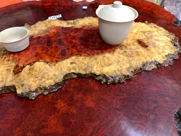 缅甸花梨满瘤疤天然边原木干泡茶台长52厘米特价