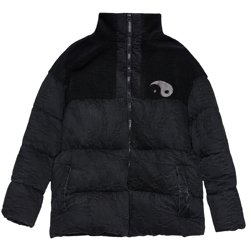 半闲集<踏雪寻梅>冬季新款中国风立领时尚提花休闲保暖潮流棉服