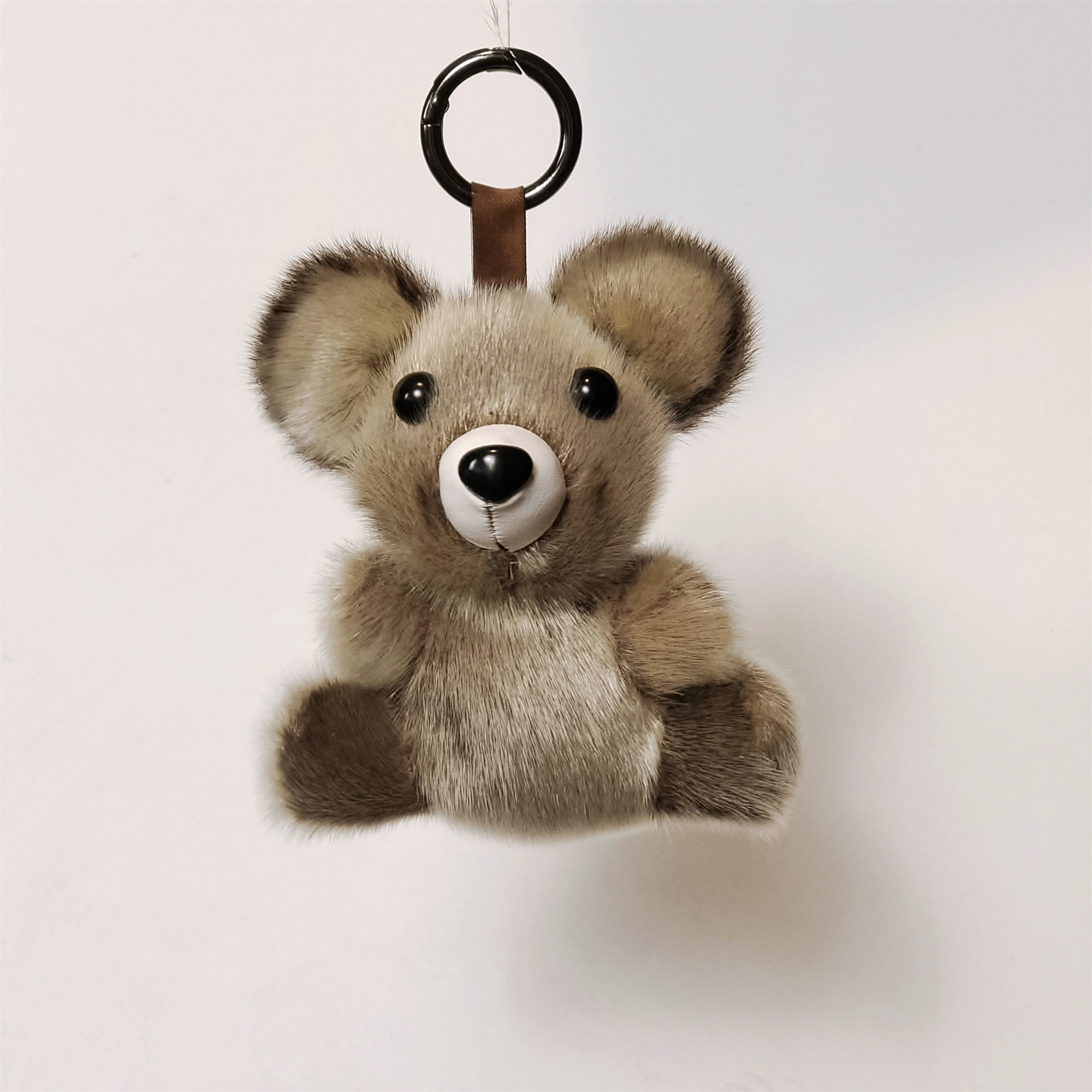 超萌时尚小熊玩偶公仔狗狗娃娃海豹皮包挂件真皮缝制可爱毛绒玩具