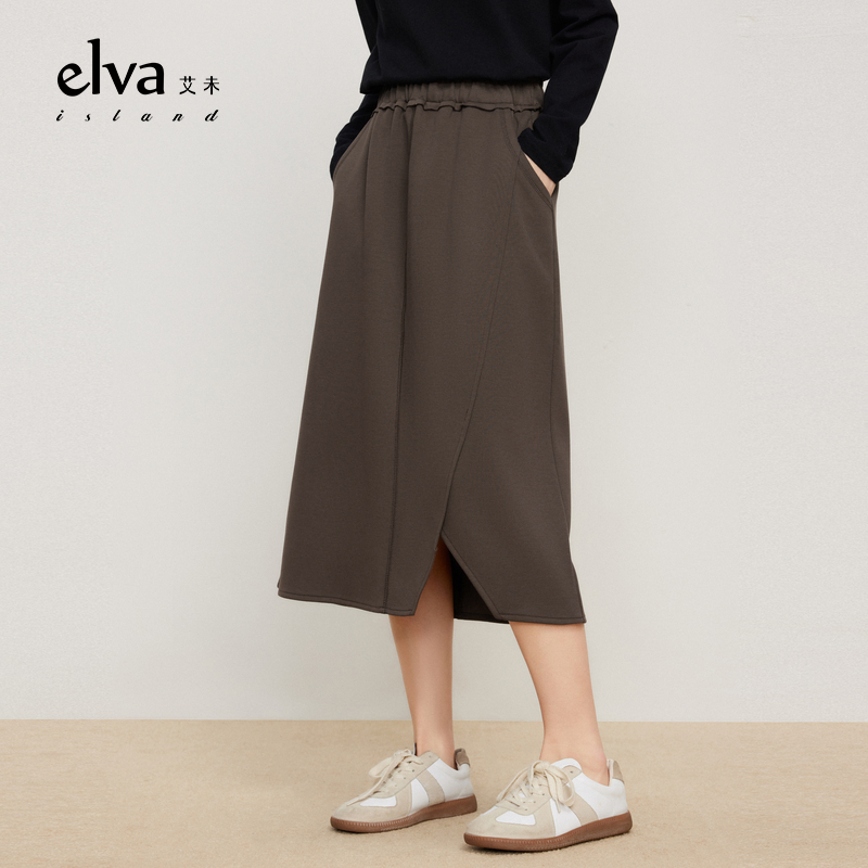 【商品】Elva’Island冬季咖色半裙