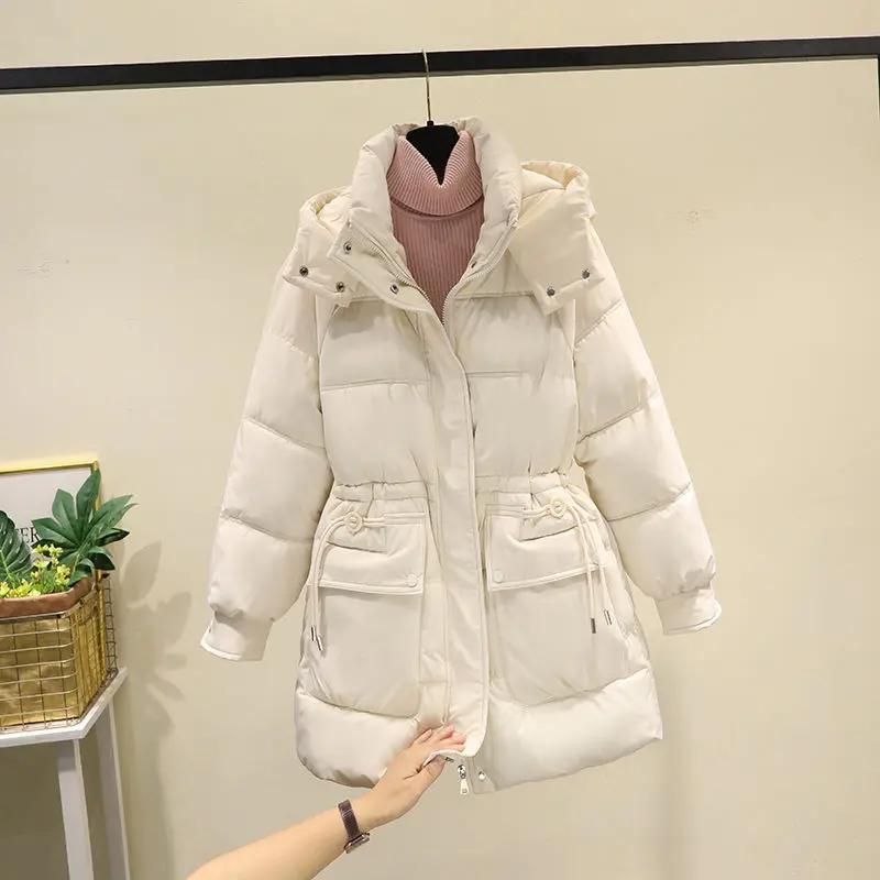 波司澄羽绒棉服女中长款2023新款冬季加厚收腰显瘦棉衣韩版时尚棉
