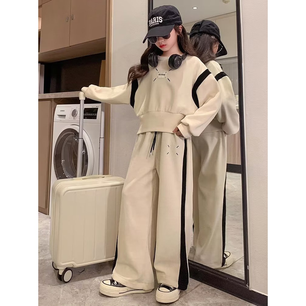 女童秋装套装洋气时髦套装新款炸街儿童秋季时尚中大童运动两件套