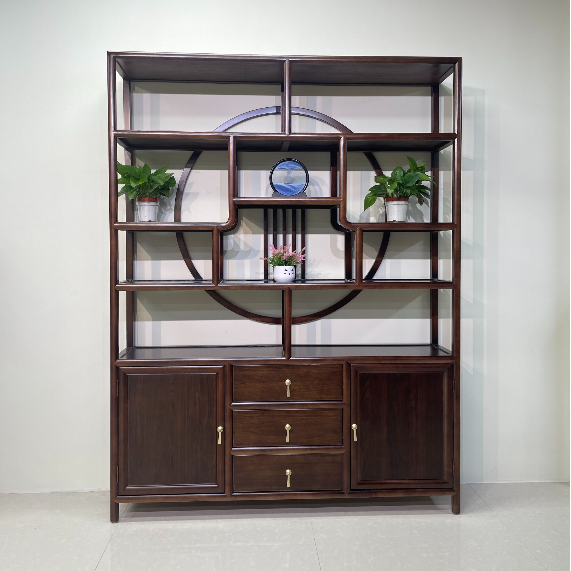 1.5米如意多宝阁，博古架置物架隔断新中式展示架博古架实木