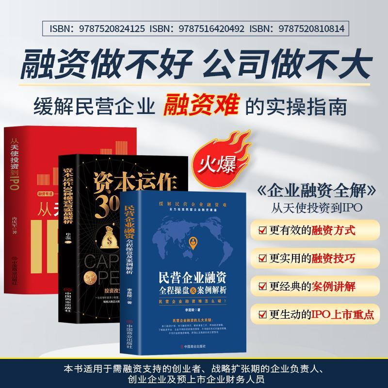 正版从天使投资到IPO 资本运作30种模式民营企业融资企业管理书籍