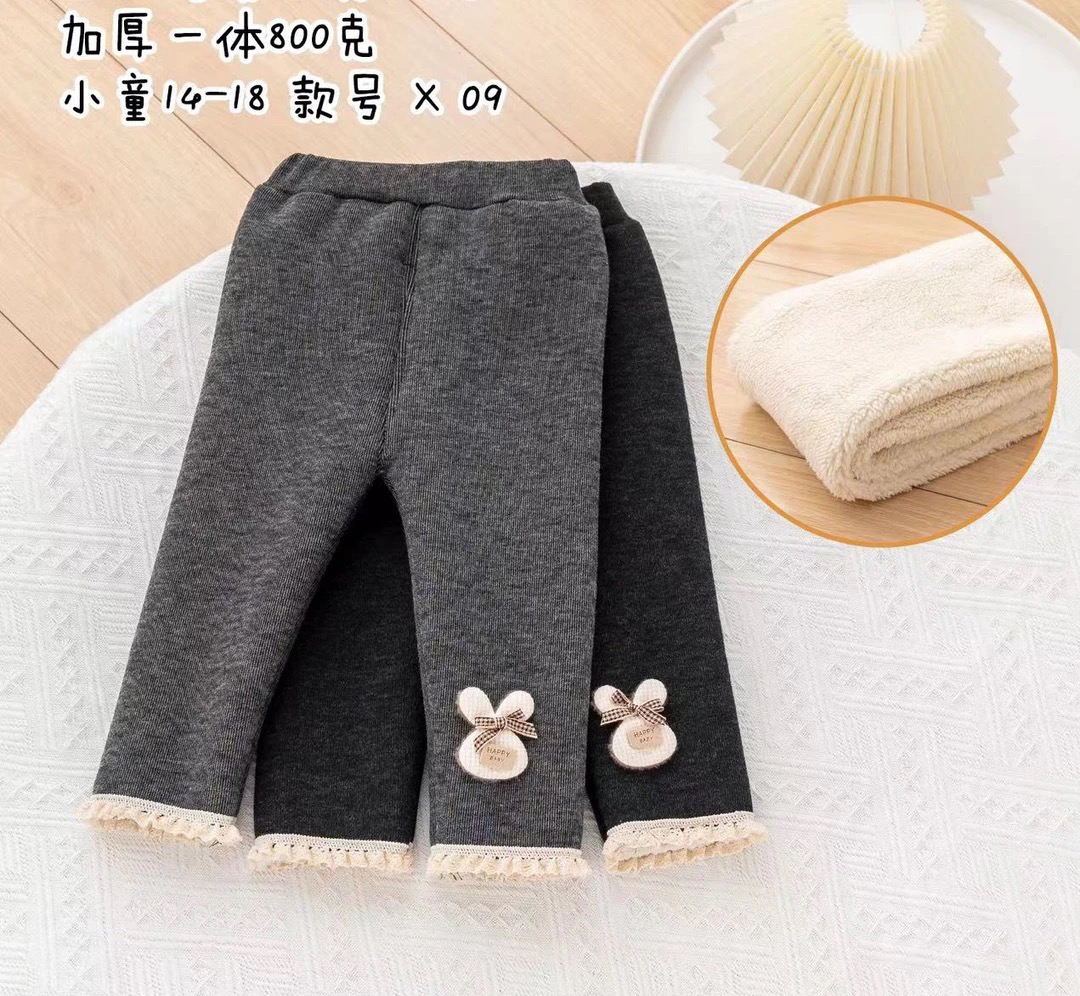 断码多款一体绒加厚打底裤女童裤子