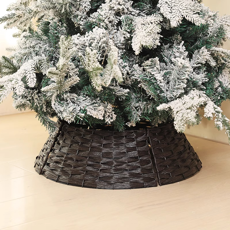 圣诞树藤编围栏树裙北欧ins复古圣诞节装饰底座场景布置新款橱窗