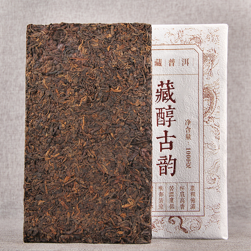 2012年藏醇古韵1000g熟茶茶砖通用云南普洱茶茶叶口粮茶密封储存