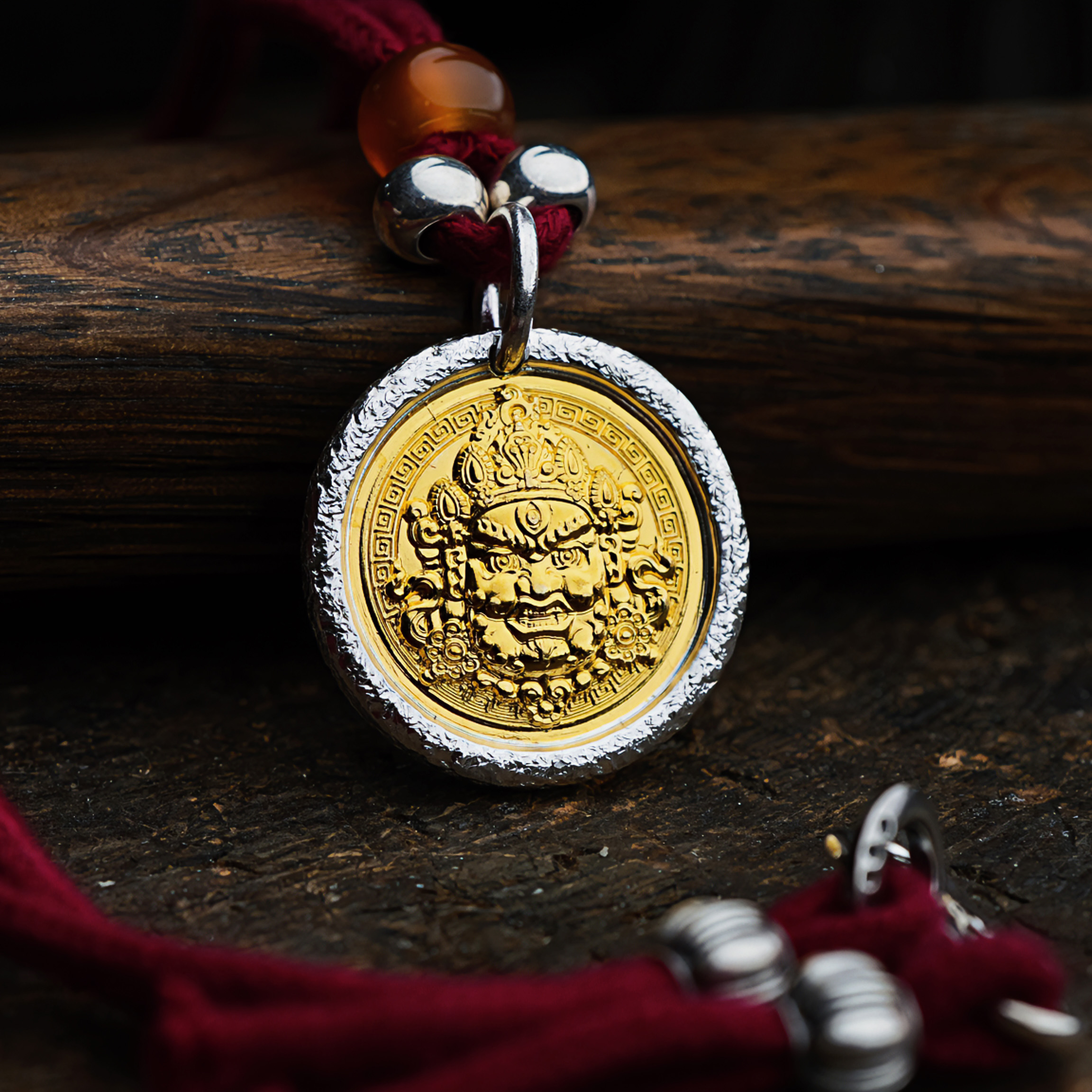 吊坠925银  【隐西】黄财神古法手工古风国风传统潮吊坠项链