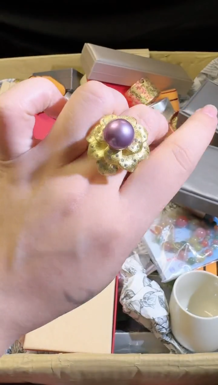 【闪购商品】淡水珍珠戒指银S925镶嵌楚楚中古珠宝甄选