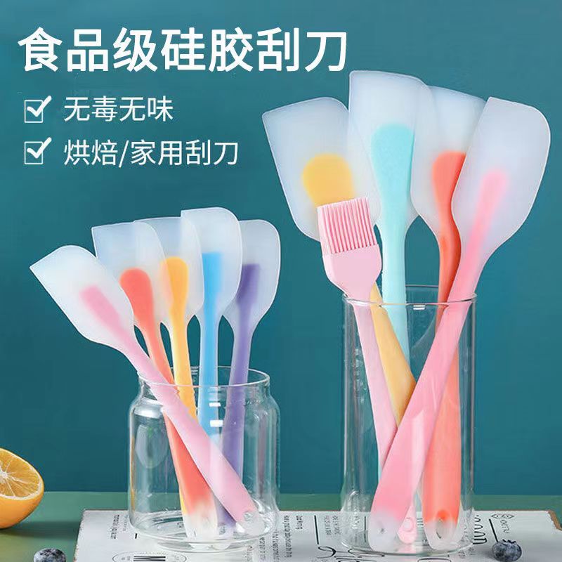 一体式硅胶刮刀烘焙工具硅胶铲子耐高温搅拌家用一体刮刀奶油蛋糕