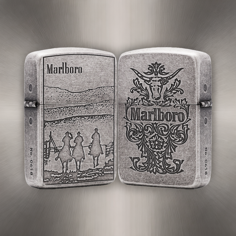 ZIPPO/之宝古银1941军机万宝路三镖客正品煤油打火机KF-DF