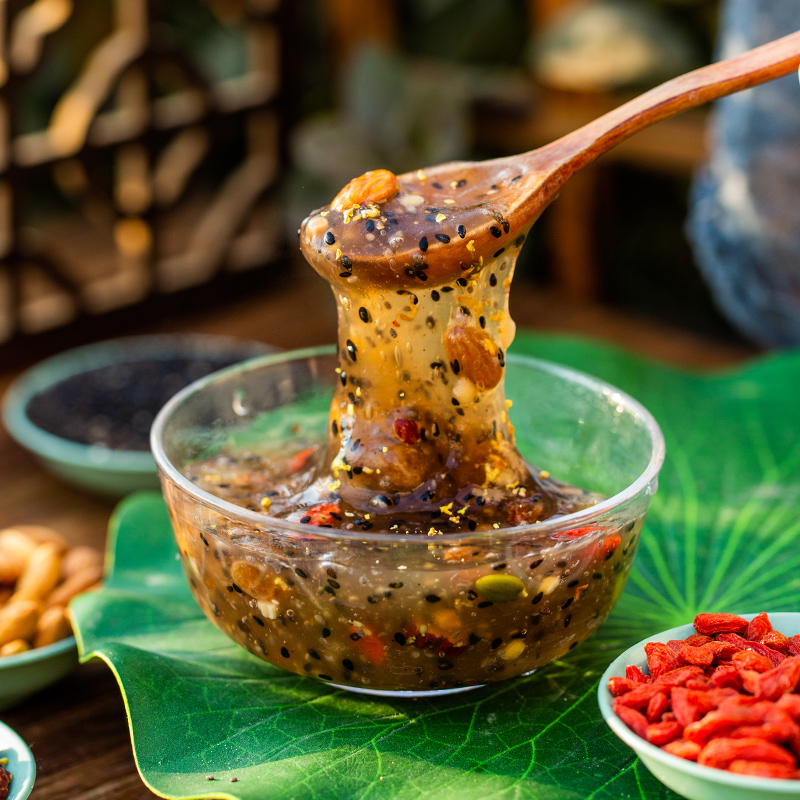 奇亚籽桂花坚果水果藕粉羹500g罐速溶早餐高品质营养优选美味好吃