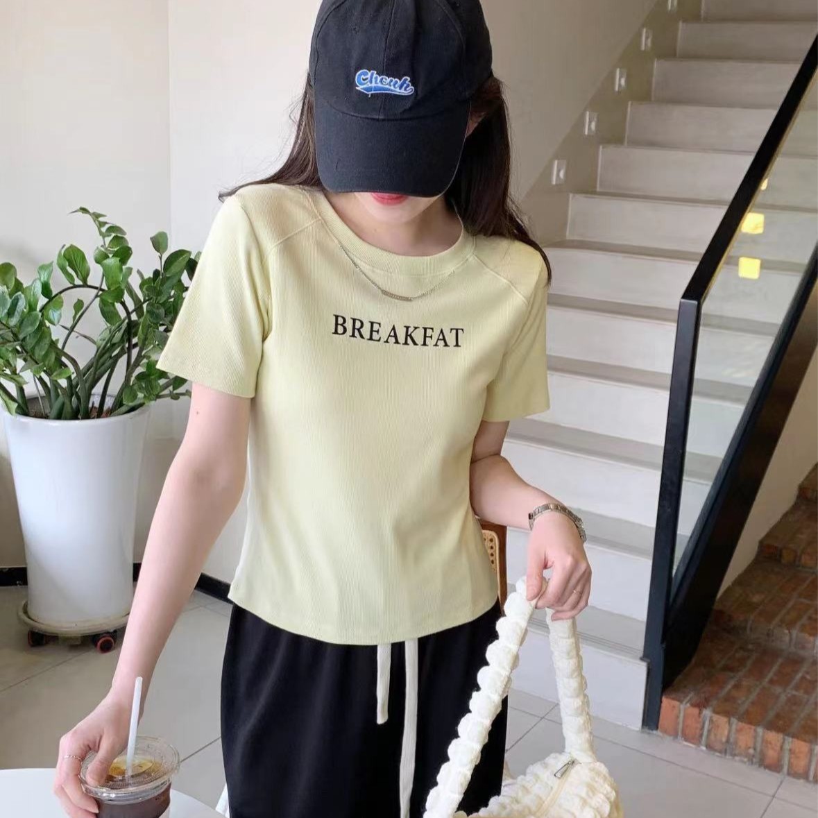 89620《绿80-120斤》小涵家儿童青少年休闲舒适时尚字母洋气短袖