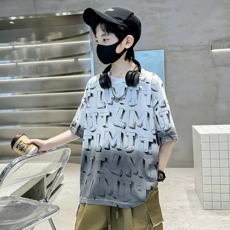 406008《白》小涵家玲姐优选韩版儿童舒适休闲日常潮牌夏款百搭短袖