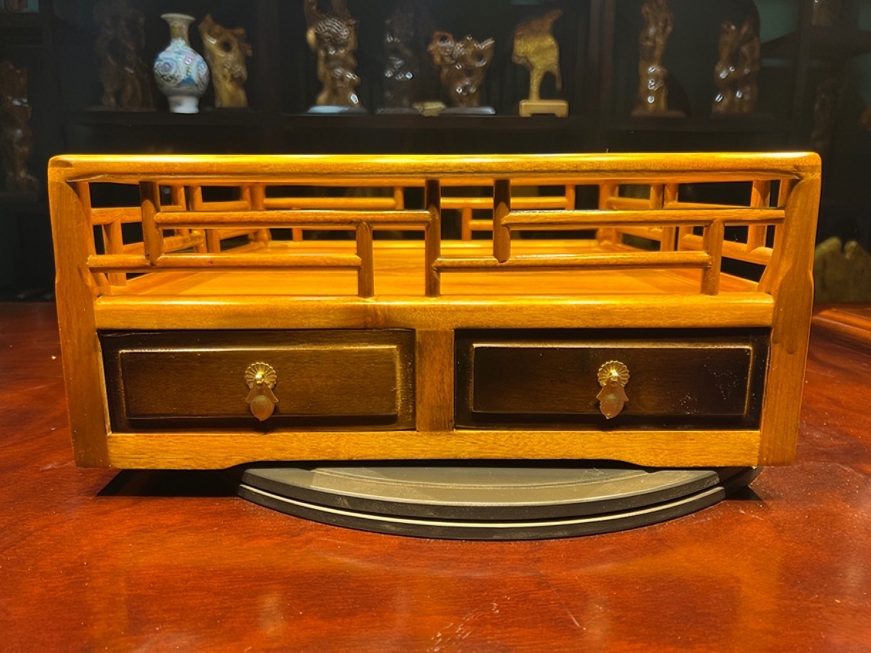 金丝楠木纯手工制作榫卯结构多宝天然置物收纳架木质