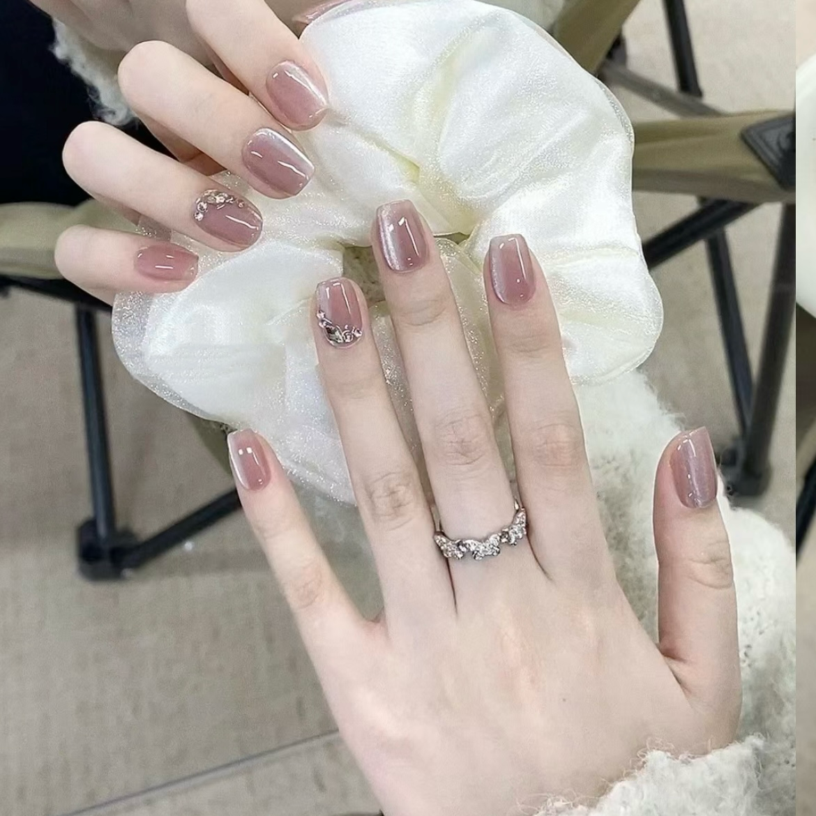 【可选长短款】冰粉猫眼穿戴甲美甲贴片可拆卸假指甲贴片全尺码