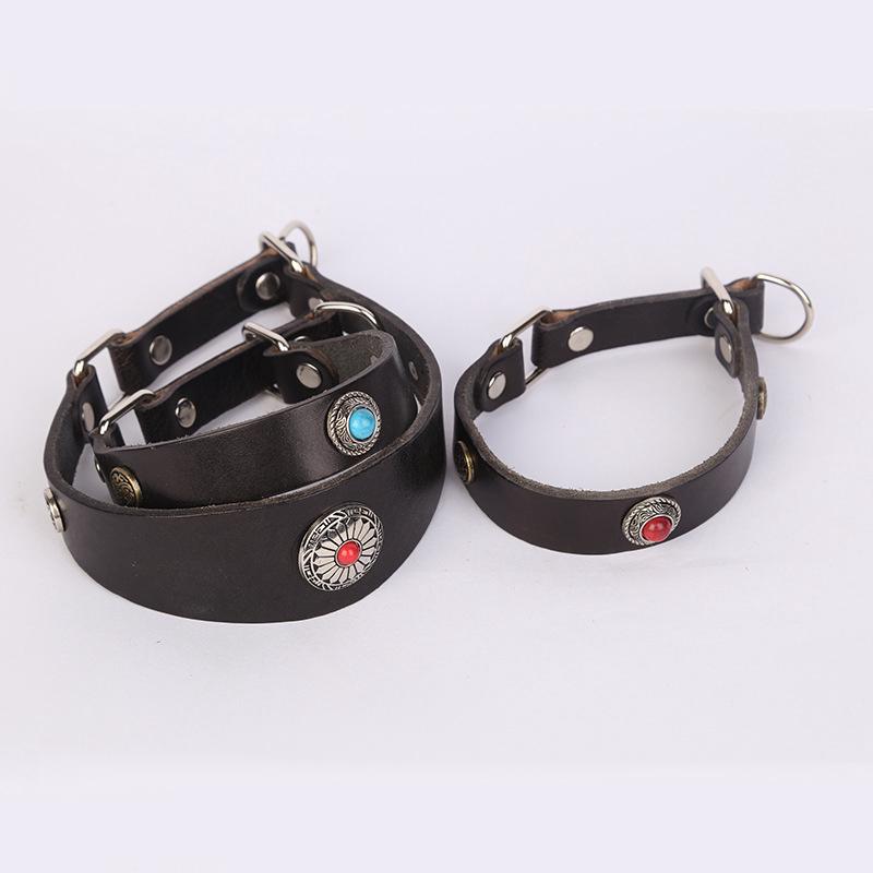 格力犬项圈脖套惠比特牢固可调节颈复古风脖圈一拉紧舒适脖圈防脱