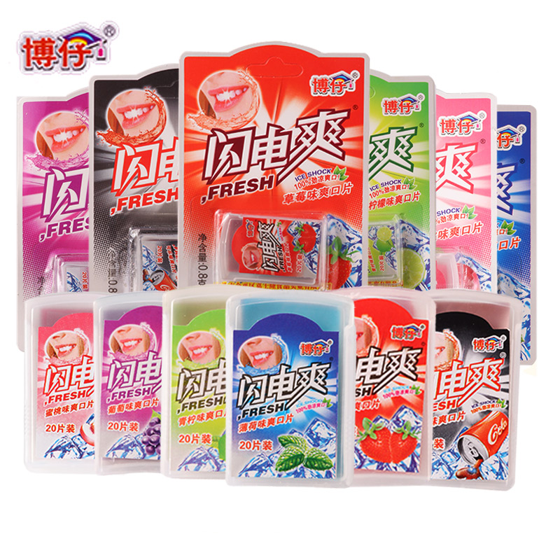 闪电爽薄荷片小包装清凉糖8090怀旧童年儿时0.8克休闲小零食糖果