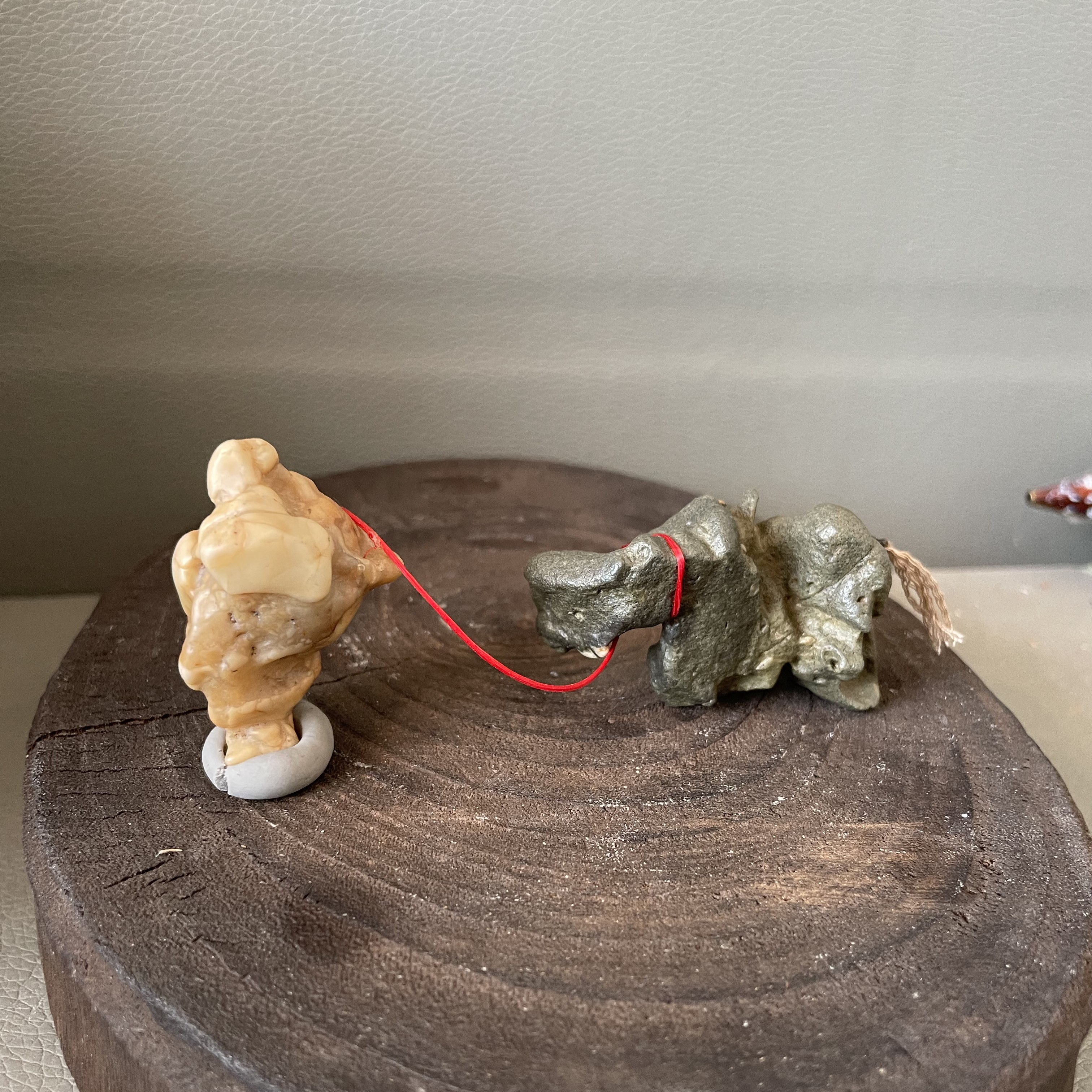 戈壁石手工艺小品组合