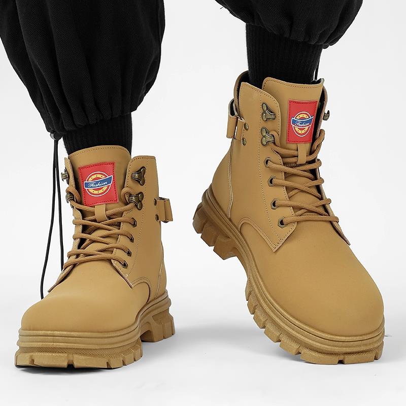 回力瑞马丁靴男鞋秋季高帮英伦风复古大黄靴防水防滑厚底中帮惠州