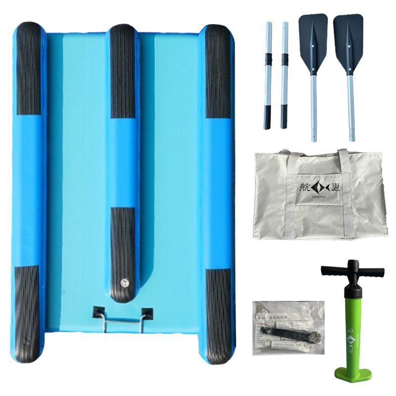 2*4.5三浮筒适合5-6人钓鱼撒网充气浮台方便拉丝垂钓可折叠携带