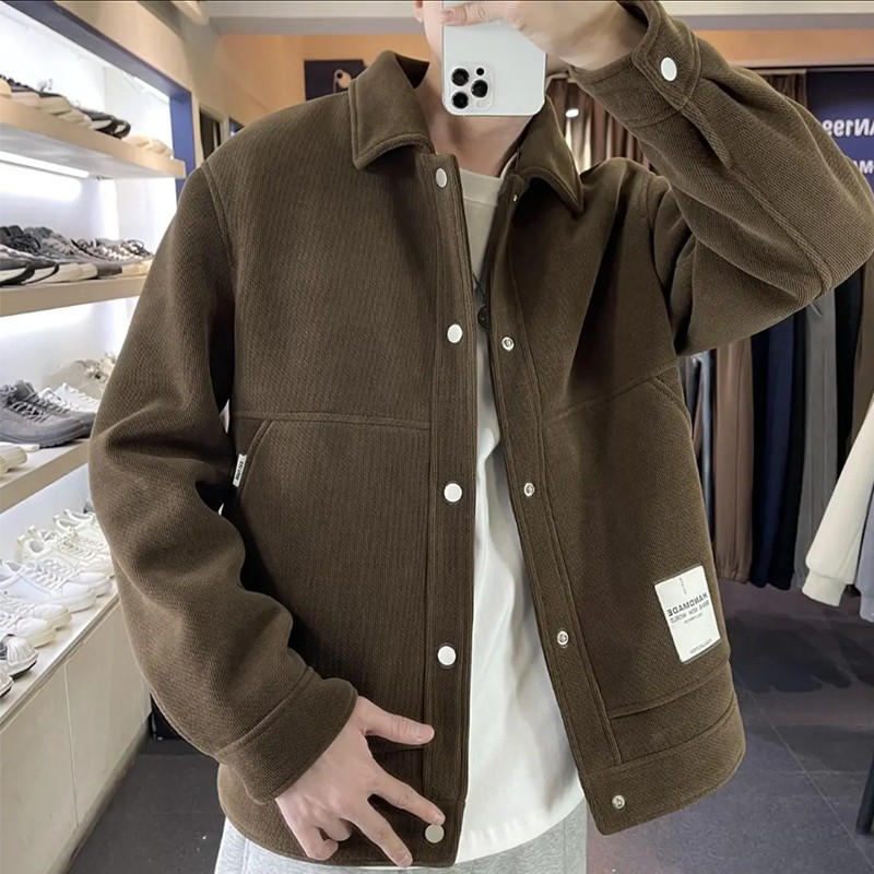 仓石一树夹克外套男春秋季翻领潮牌高级感百搭衣服潮流休闲上衣