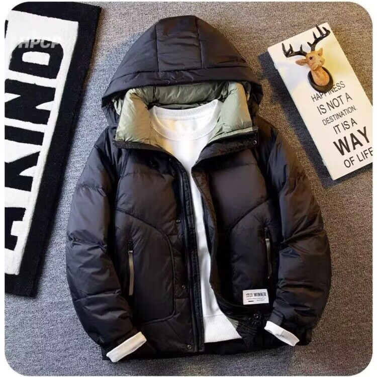 仓石一树冬季白鸭绒羽绒服男士2023新款加厚潮流保暖派克服外套