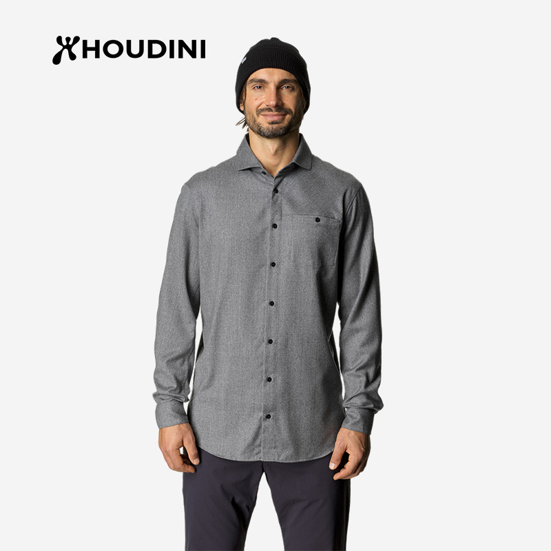 HOUDINI/胡丁尼Desoli 迪索丽男款美利奴户外休闲宽松长袖衬衫