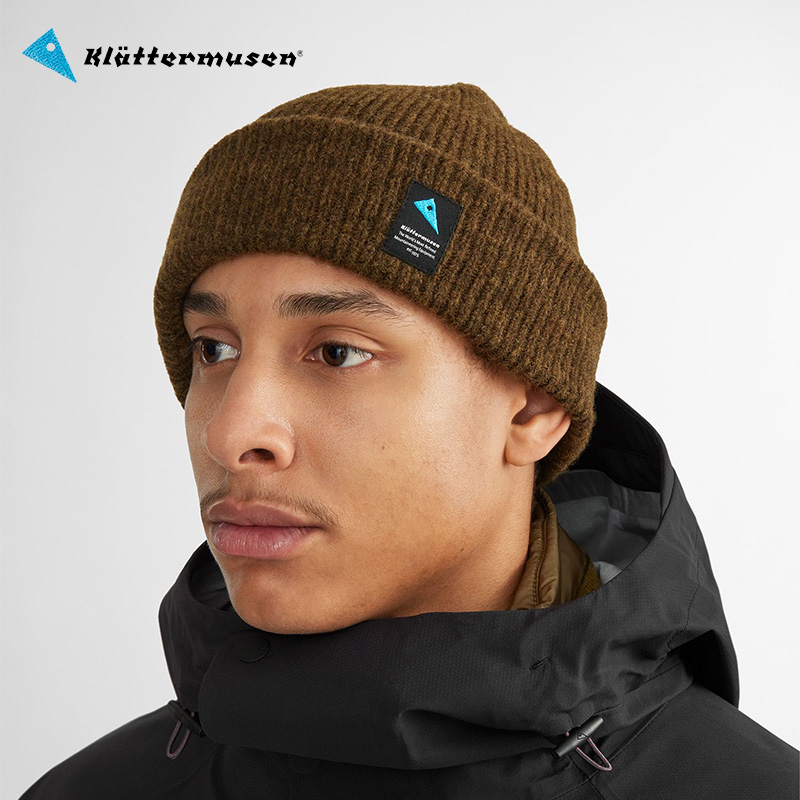 KLATTERMUSEN/攀山鼠秋冬羊驼毛保暖帽保暖毛线帽子如尼文10048