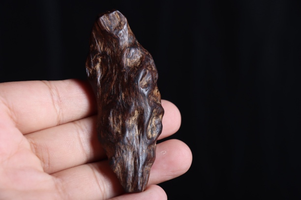 文莱留疤沉水吊坠.器型奇特【一叶暴富】