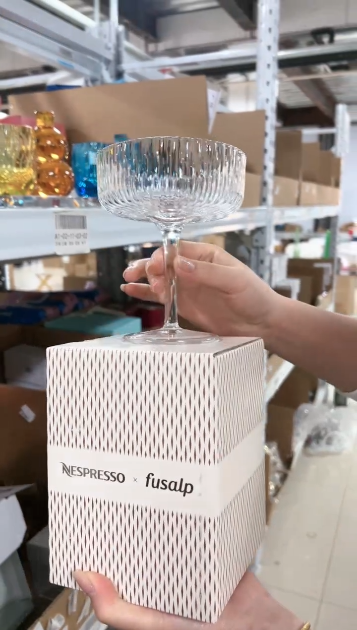 【闪购商品】条纹高脚冰淇淋杯-礼盒