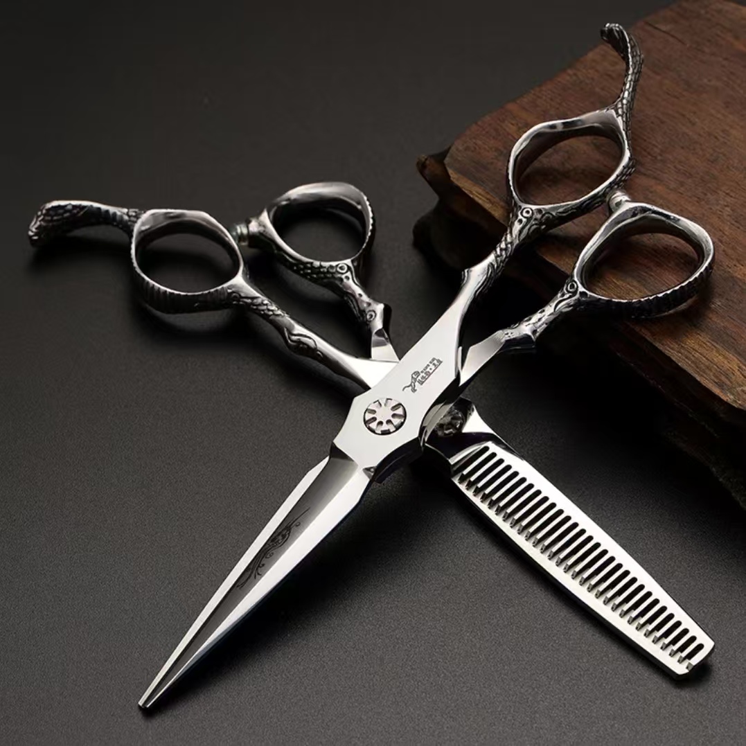 丛林王者美发剪刀锋利耐用不卡发平剪牙剪