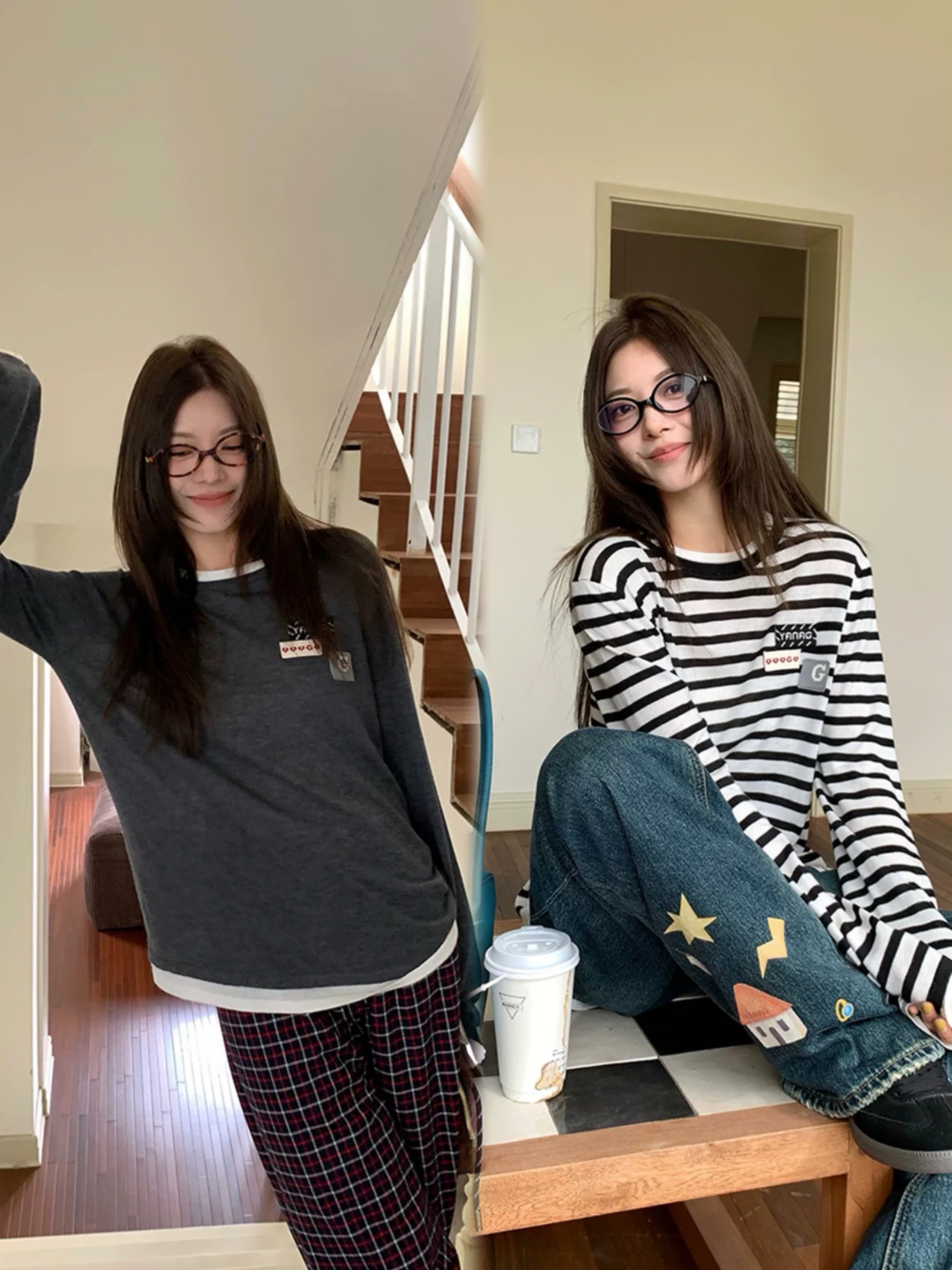 假两件套头学院针织衫 250020