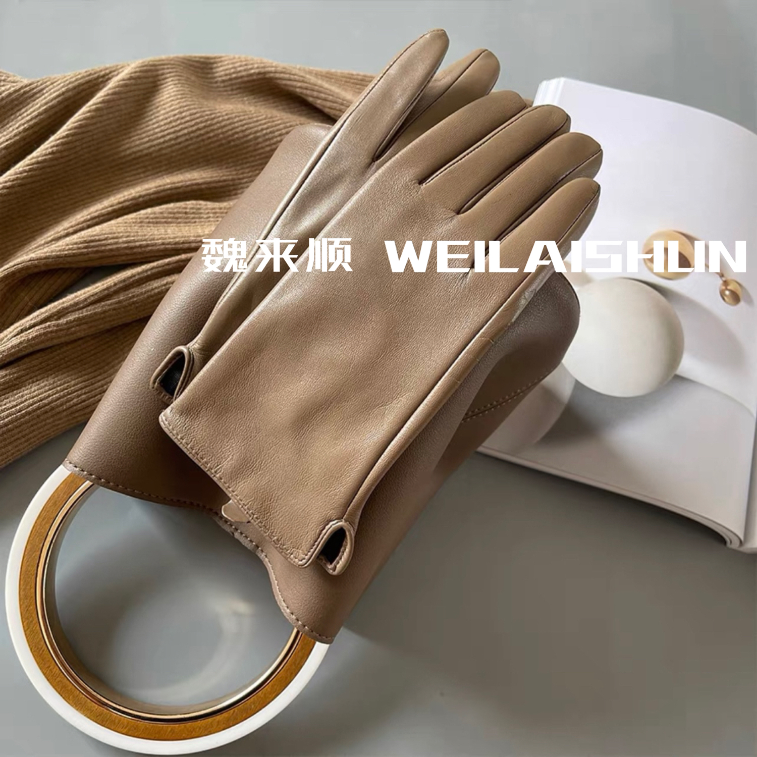小羊皮真皮手套女保暖骑行加绒秋冬季触屏开车修手时尚薄款复古