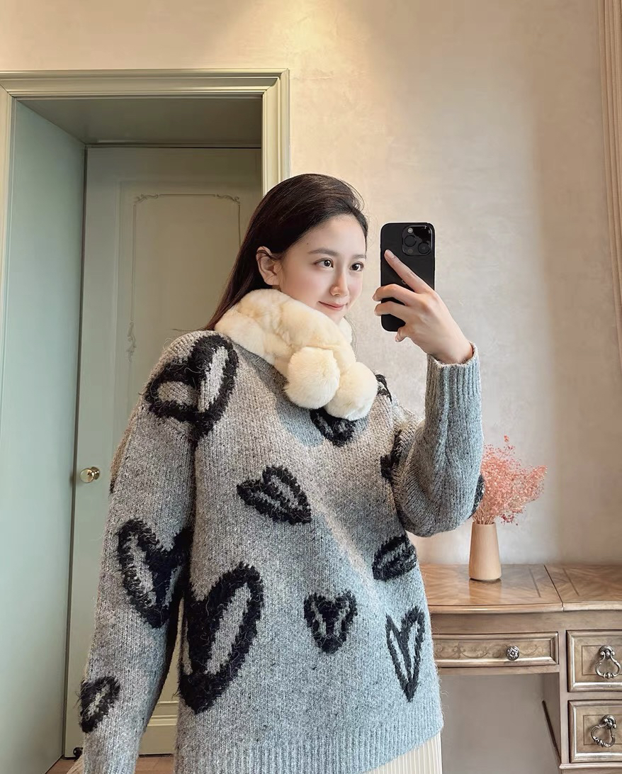 “不冻脖子”獭兔毛围巾女冬季毛围脖加厚保暖百搭学生纯色