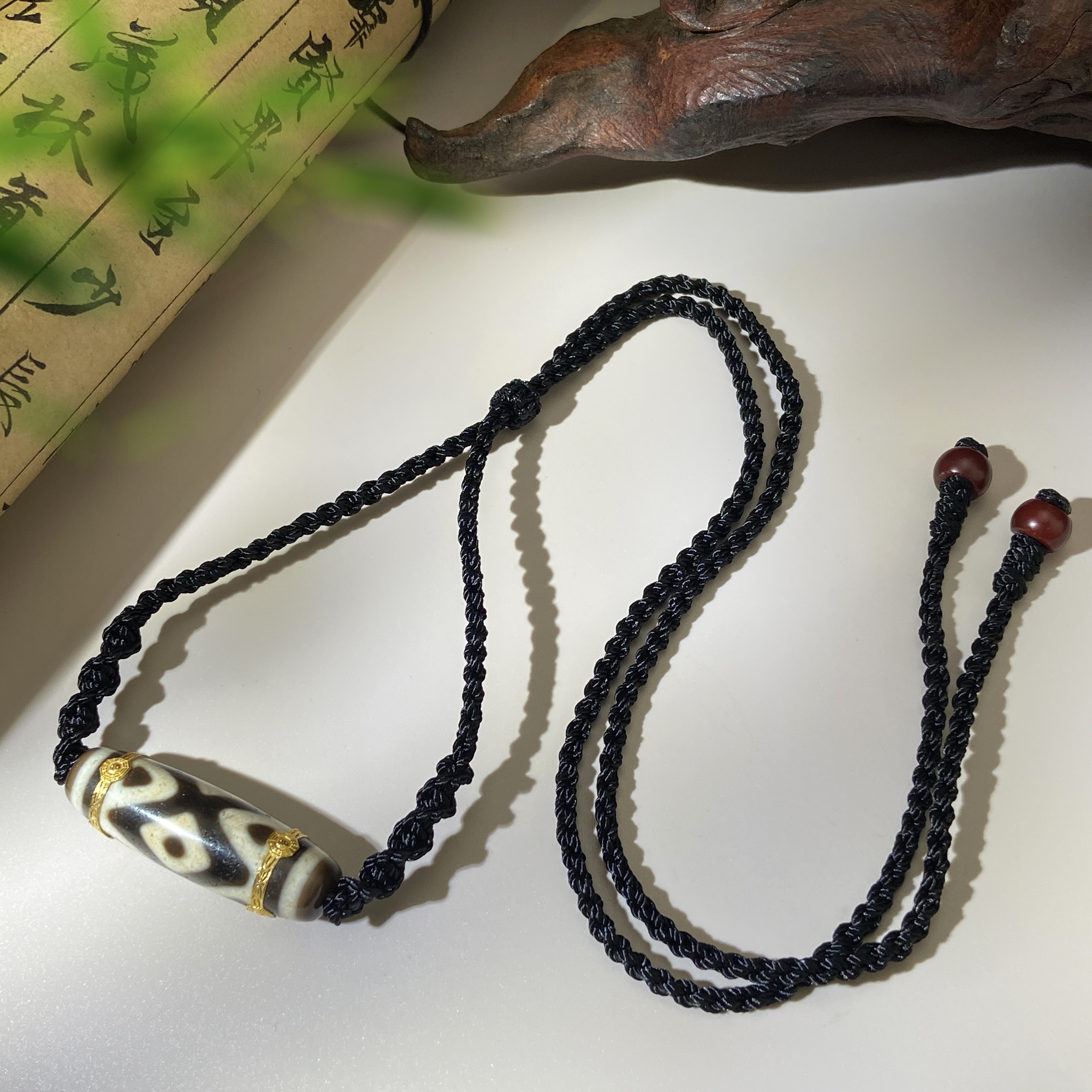 小师妹|18K金镶挂挂金刚三Y玛瑙吊坠