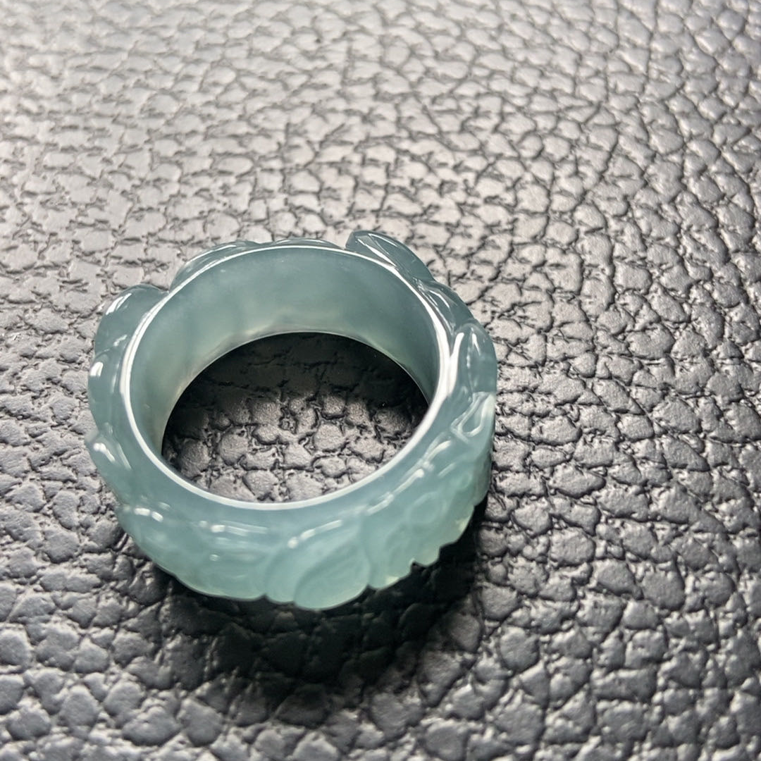 天然A货翡翠铜钱貔貅戒指多样性发货发其一