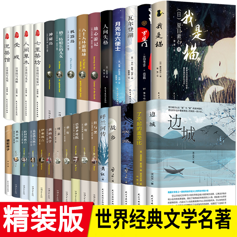 世界经典文学名著精装版小说课外阅读书世界名著青少年成人版书籍