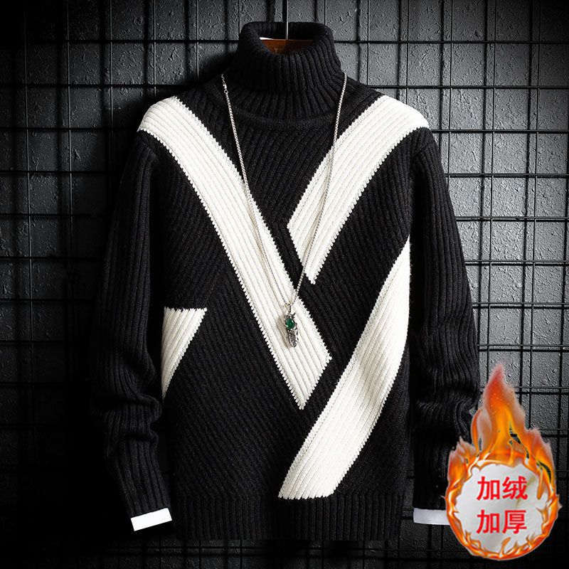 【小扬哥专属】秋冬季高领毛衣男加绒加厚韩版潮流宽松帅气毛衫！