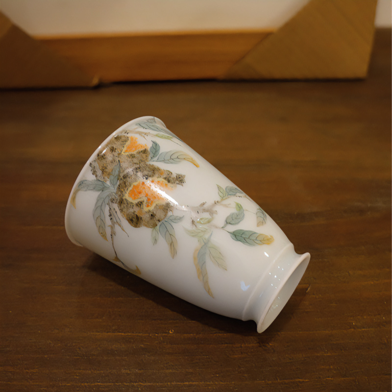 新彩主人杯 手工手绘 品茗杯闻香杯 景德镇陶瓷 茶杯茶器中式绘画