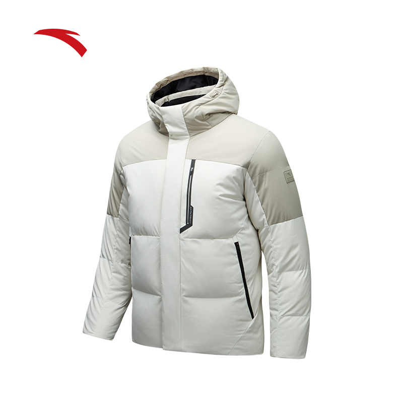 安踏男士户外羽绒服【武大靖同款】男训练保暖运动连帽羽绒服冬季服