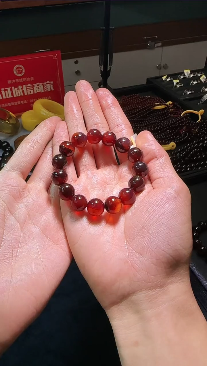 【闪购商品】琥珀裸石未镶嵌血珀手串13m/多样性