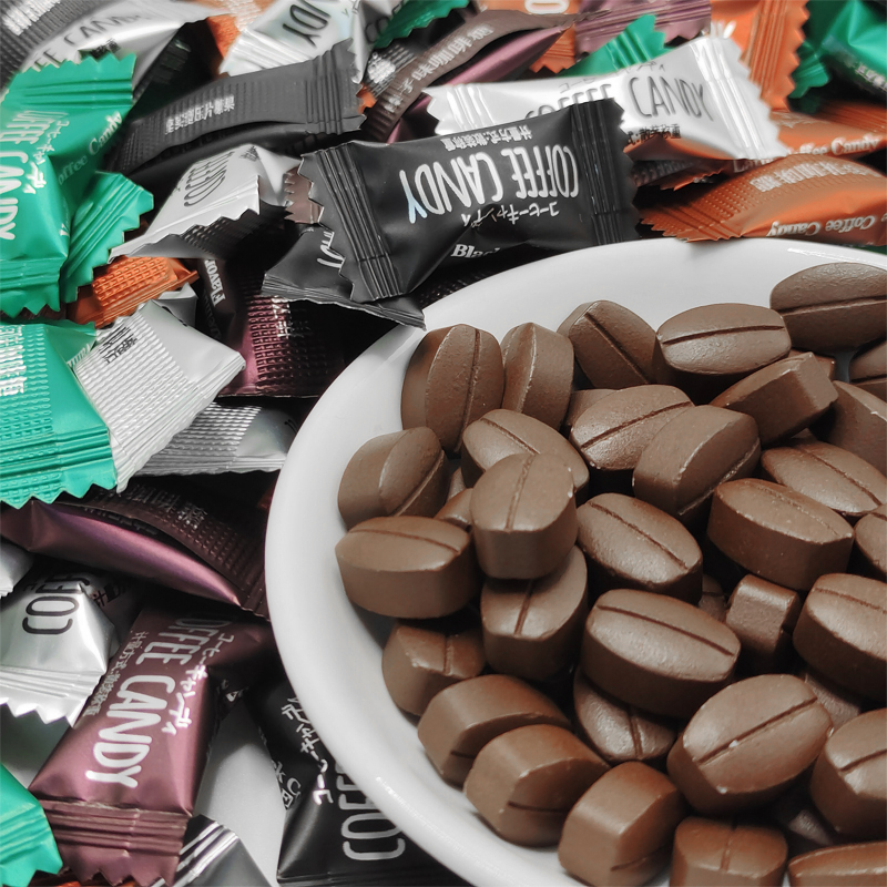 (小扬哥推荐)特浓即食黑咖啡豆糖果可嚼咖啡味网红零食品原味散装