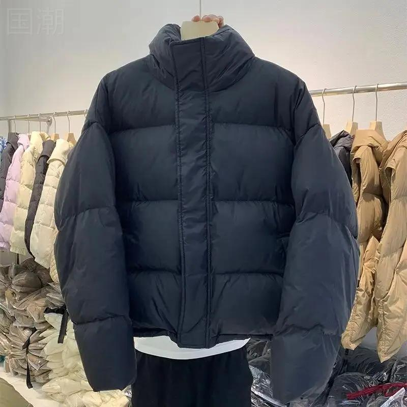 国潮羽服女短款2023年新款秋冬季韩版小个子加厚面包服袄外套衣时