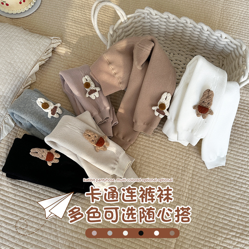 冬季加厚棉袜婴儿九分打底裤儿童外穿宝宝连体加绒女童打底裤女童