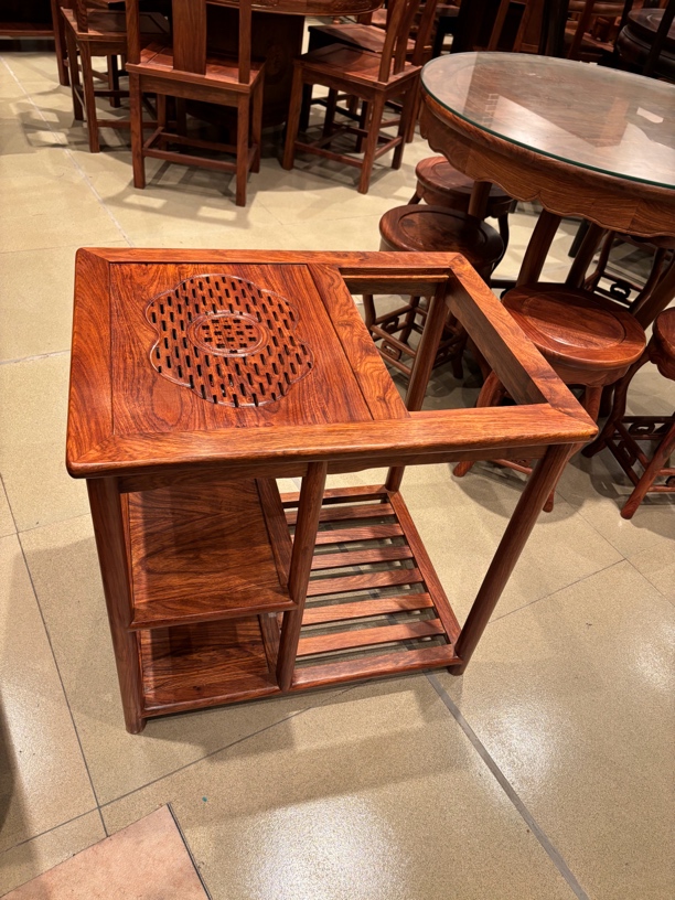 红木家具刺猬紫T小茶车客厅家用茶台茶几茶水桌茶桌泡茶